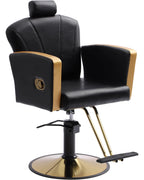LOUVIXA Height Adjustable Salon Chair for Hair Sylist, Reclining Salon Hair Chairs, Hydraulic Barber Chair, 360 Degree Swivel Shampoo Chairset for Barbershop (Grey)