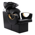 Shampoo Stations for Salon, Backwash Chair with Ceramic Bowl, Backwash Shampoo Unit, Sink Chair Station, Hair Washing Station for Barbershop