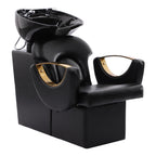 Shampoo Stations for Salon, Backwash Chair with Ceramic Bowl, Backwash Shampoo Unit, Sink Chair Station, Hair Washing Station for Barbershop
