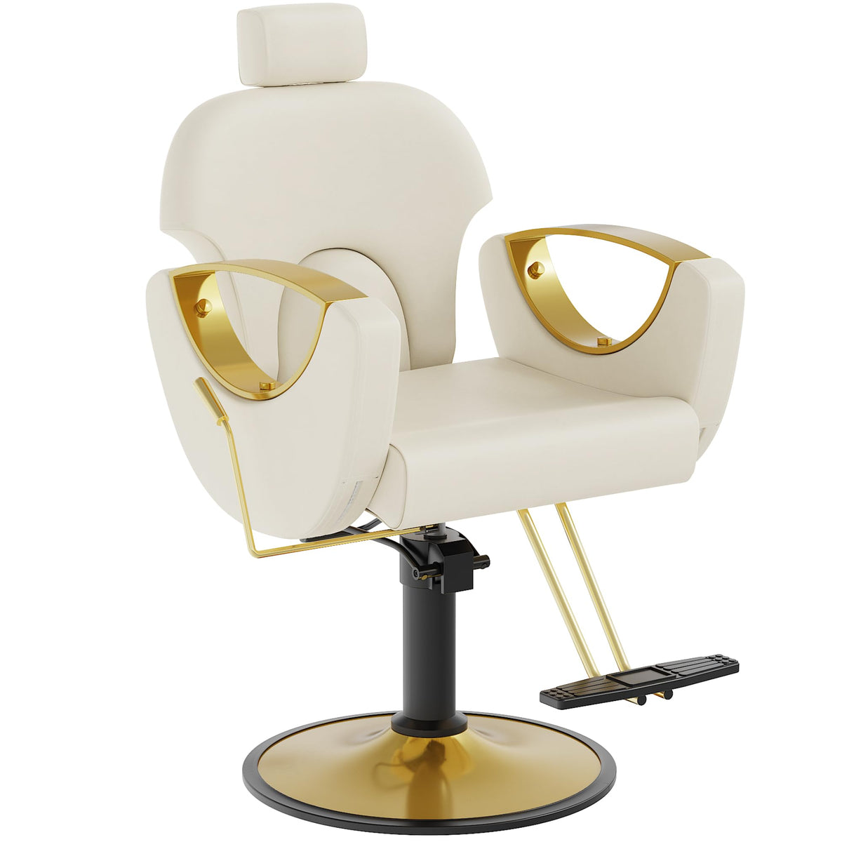LOUVIXA Barber Chair for Hair Stylist, Height Adjustable Hydraulic Hair Reclining Salon Chair, 360 Degrees Rotation, Multi-Function Shampoo Chair for Salon Barbershop (Grey)