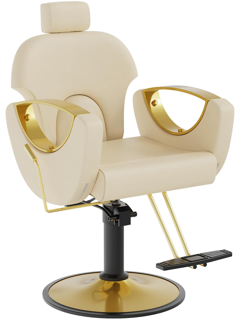 LOUVIXA Barber Chair for Hair Stylist, Height Adjustable Hydraulic Hair Reclining Salon Chair, 360 Degrees Rotation, Multi-Function Shampoo Chair for Salon Barbershop (Grey)