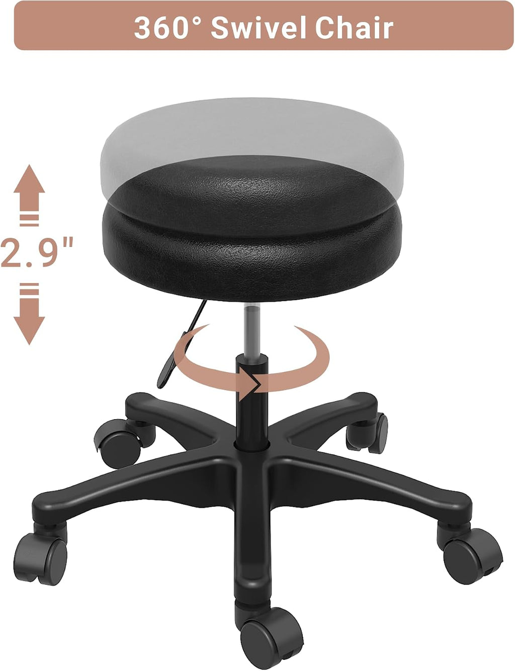LOUVIXA Tattoo Chair, Adjustable Facial Chair 73 Inch Salon Bed with Hydraulic Stool for Professional Massage Beauty Spa (Black)