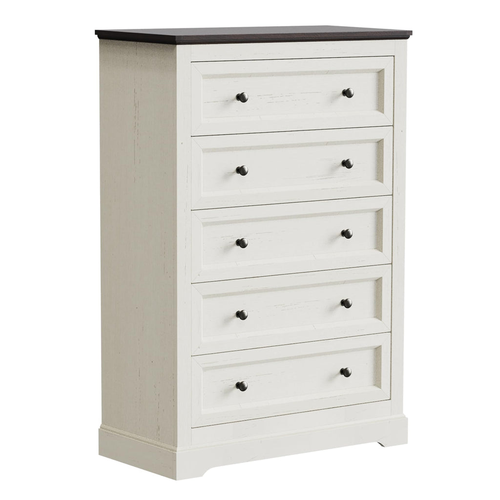 LOUVIXA Farmhouse Dresser 9 Drawer, Bedroom Chest of Drawers, Dressers with 9 Drawers, Wooden Dressers for Bedroom, Living Room, Tv Stand, Entryway(Rustic Yellow)
