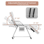 LOUVIXA Tattoo Chair, Adjustable Facial Chair 73 Inch Salon Bed with Hydraulic Stool for Professional Massage Beauty Spa (Black)