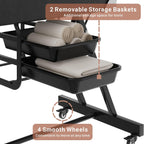 LOUVIXA Tattoo Chair, Adjustable Facial Chair 73 Inch Salon Bed with Hydraulic Stool for Professional Massage Beauty Spa (Black)
