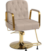 Barber Salon Chair for Hair Sylist, Hydraulic Salon Chairs with Headrest, Height Adjustable Barber Chairs, Reclining Barber Styling Chairs, 360 Degrees Rotation Shampoo Chair for Barbershop(White)