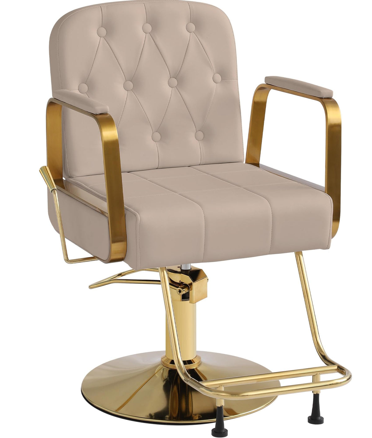 Barber Salon Chair for Hair Sylist, Hydraulic Salon Chairs with Headrest, Height Adjustable Barber Chairs, Reclining Barber Styling Chairs, 360 Degrees Rotation Shampoo Chair for Barbershop(White)