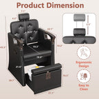 LOUVIXA Pedicure Station for Nail Tech, No Plumbing Pedicure Chair with Massage Pedicure Tub