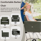 LOUVIXA Barber Salon Chairs for Hair Stylist, Height Adjustable Hydraulic Salon Chair, 360 Degrees Rotation, Multi-Function Shampoo Chair for Home Barbershop, Pink