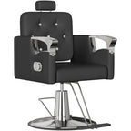 LOUVIXA Barber Chair Reclining, Salon Chairs for Hair Stylist, Height Adjustable Salon Styling Chair, Heavy Duty Barber Chairs, 360 Swivel Barbershop Chair (Rosa-Sliver, 330LBS)