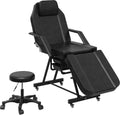 LOUVIXA Tattoo Chair, Adjustable Facial Chair 73 Inch Salon Bed with Hydraulic Stool for Professional Massage Beauty Spa (Black)