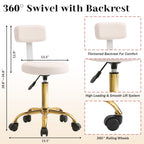 LOUVIXA Pedicure Station No Plumbing, Hydraulic Pedicure Chair for Nail Tech, Height Adjustable Reclining Pedicure Station Unit, with Massage Foot Bath (Cream White-Pillow)