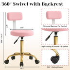 LOUVIXA Pedicure Station No Plumbing, Hydraulic Pedicure Chair for Nail Tech, Height Adjustable Reclining Pedicure Station Unit, with Massage Foot Bath (Cream White-Pillow)