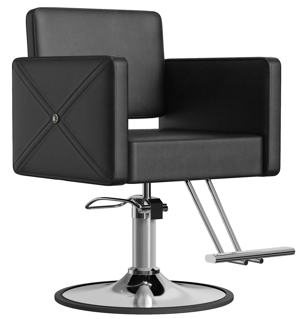 LOUVIXA Barber Salon Chairs for Hair Stylist, Height Adjustable Hydraulic Salon Chair, 360 Degrees Rotation, Multi-Function Shampoo Chair for Home Barbershop, Pink