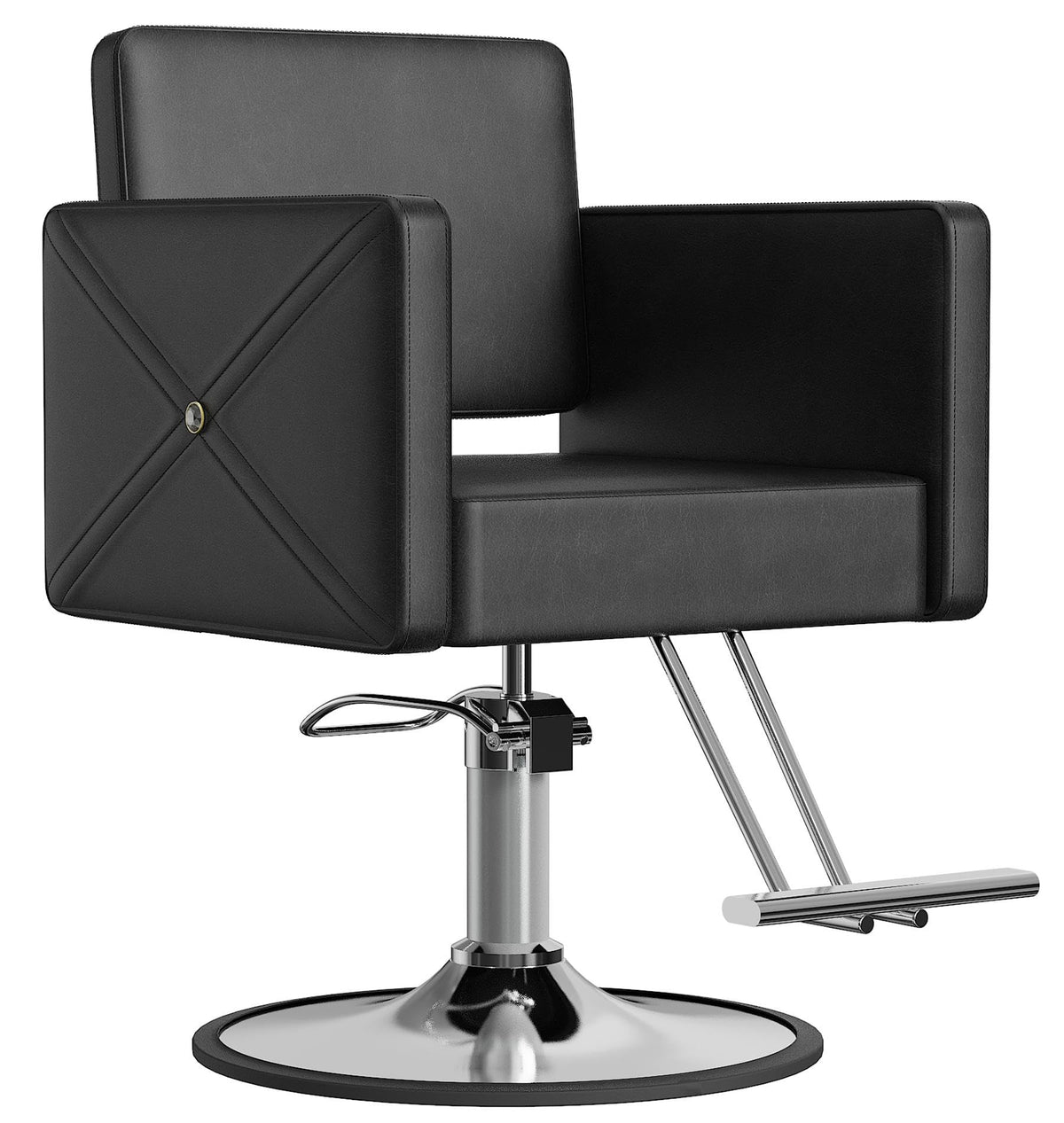 LOUVIXA Barber Salon Chairs for Hair Stylist, Height Adjustable Hydraulic Salon Chair, 360 Degrees Rotation, Multi-Function Shampoo Chair for Home Barbershop, Pink