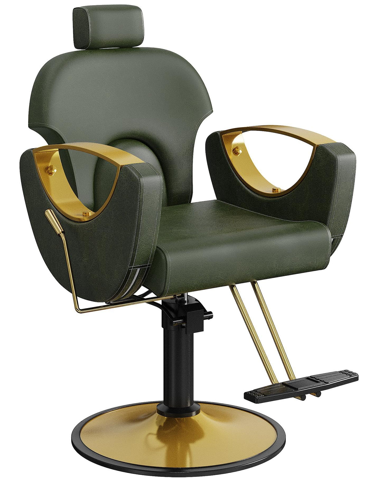 LOUVIXA Barber Chair for Hair Stylist, Height Adjustable Hydraulic Hair Reclining Salon Chair, 360 Degrees Rotation, Multi-Function Shampoo Chair for Salon Barbershop (Grey)
