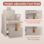 LOUVIXA Pedicure Station for Nail Tech, No Plumbing Pedicure Chair with Massage Pedicure Tub