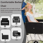 LOUVIXA Barber Salon Chairs for Hair Stylist, Height Adjustable Hydraulic Salon Chair, 360 Degrees Rotation, Multi-Function Shampoo Chair for Home Barbershop, Pink