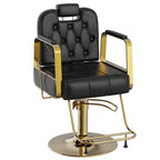 Barber Salon Chair for Hair Sylist, Hydraulic Salon Chairs with Headrest, Height Adjustable Barber Chairs, Reclining Barber Styling Chairs, 360 Degrees Rotation Shampoo Chair for Barbershop(White)