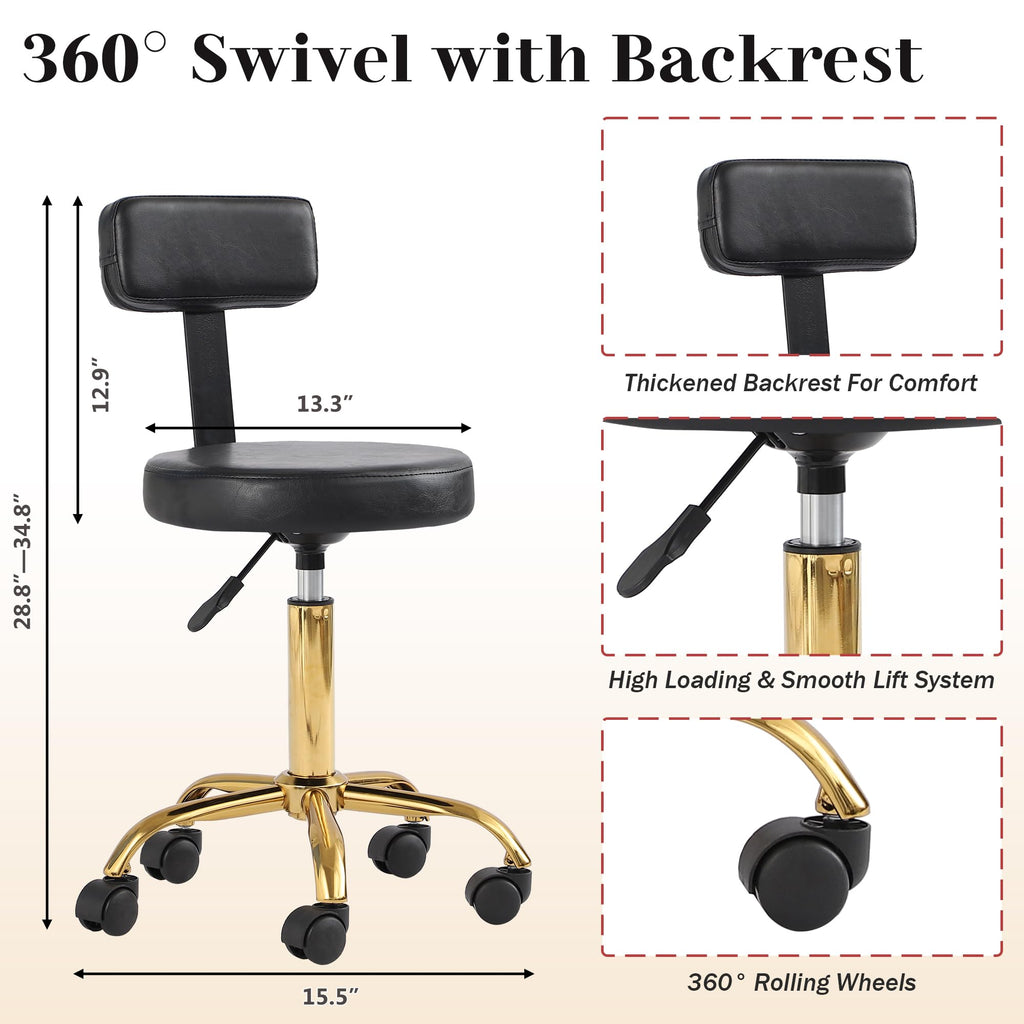 LOUVIXA Pedicure Station No Plumbing, Hydraulic Pedicure Chair for Nail Tech, Height Adjustable Reclining Pedicure Station Unit, with Massage Foot Bath (Cream White-Pillow)