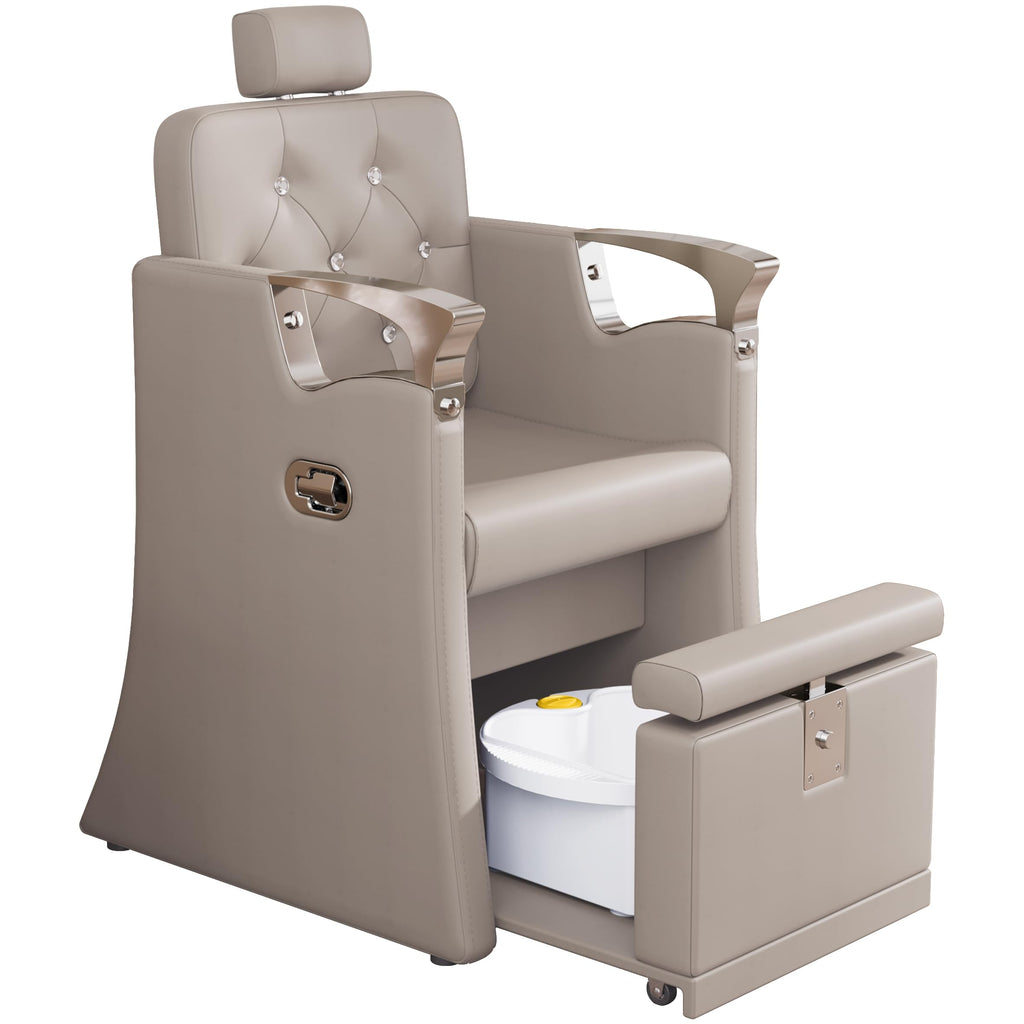 LOUVIXA Pedicure Station for Nail Tech, No Plumbing Pedicure Chair with Massage Pedicure Tub