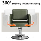LOUVIXA Barber Salon Chairs for Hair Stylist, Height Adjustable Hydraulic Salon Chair, 360 Degrees Rotation, Multi-Function Shampoo Chair for Home Barbershop, Pink