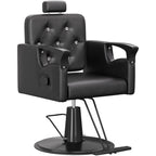 LOUVIXA Barber Chair Reclining, Salon Chairs for Hair Stylist, Height Adjustable Salon Styling Chair, Heavy Duty Barber Chairs, 360 Swivel Barbershop Chair (Rosa-Sliver, 330LBS)