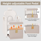 LOUVIXA Pedicure Station for Nail Tech, Reclining Pedicure Chair with Massage Foot Bath, No Plumbing Pedicure Station Unit (Sweet Pink)