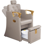 LOUVIXA Pedicure Station for Nail Tech, No Plumbing Pedicure Chair with Massage Pedicure Tub