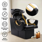 Shampoo Stations for Salon, Backwash Chair with Ceramic Bowl, Backwash Shampoo Unit, Sink Chair Station, Hair Washing Station for Barbershop