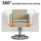 LOUVIXA Barber Salon Chairs for Hair Stylist, Height Adjustable Hydraulic Salon Chair, 360 Degrees Rotation, Multi-Function Shampoo Chair for Home Barbershop, Pink
