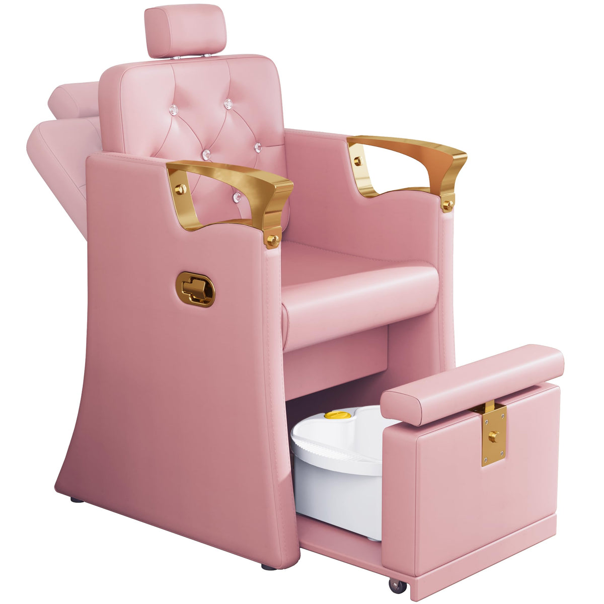 LOUVIXA Pedicure Station for Nail Tech, No Plumbing Pedicure Chair with Massage Pedicure Tub