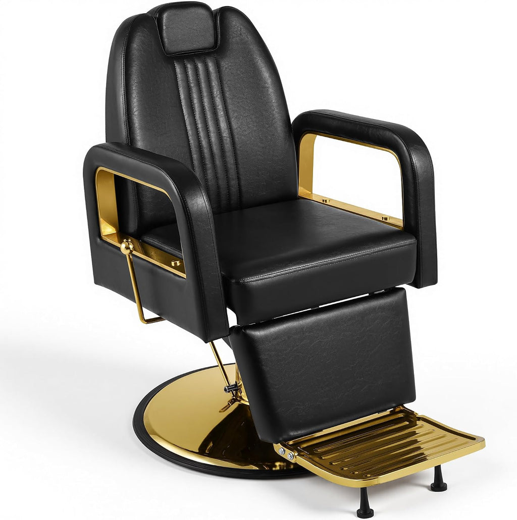 LOUVIXA Barber Chair Heavy Duty (Black)
