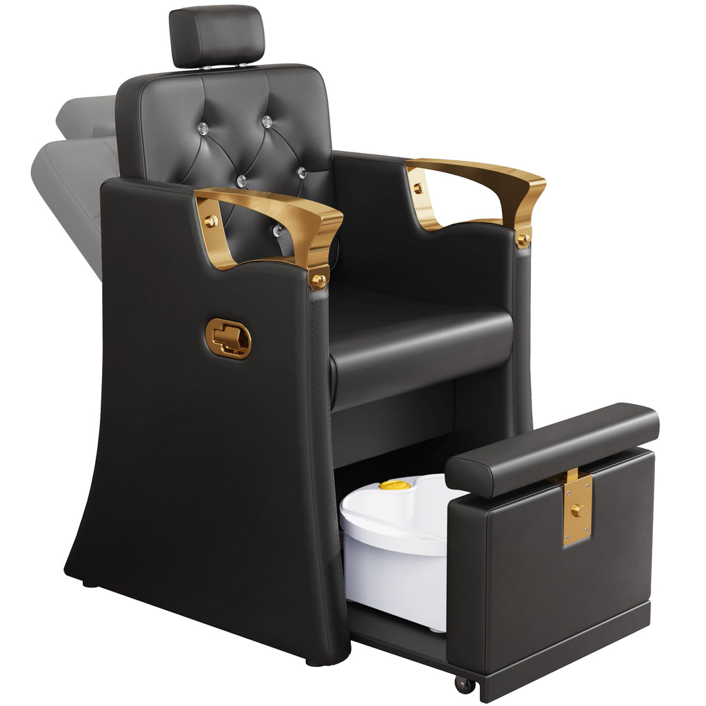 LOUVIXA Pedicure Station for Nail Tech, No Plumbing Pedicure Chair with Massage Pedicure Tub