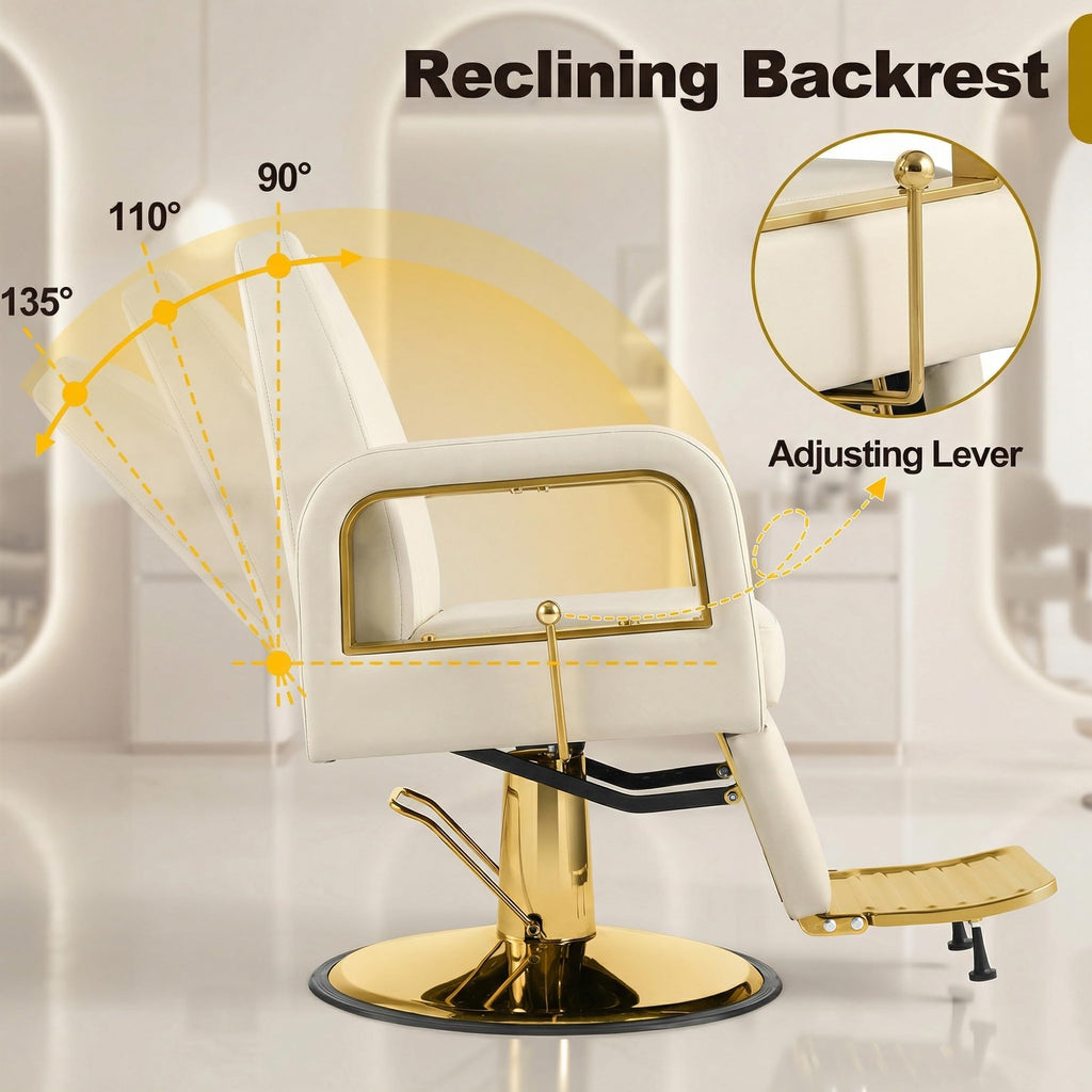 LOUVIXA Barber Chair Heavy Duty (Black)