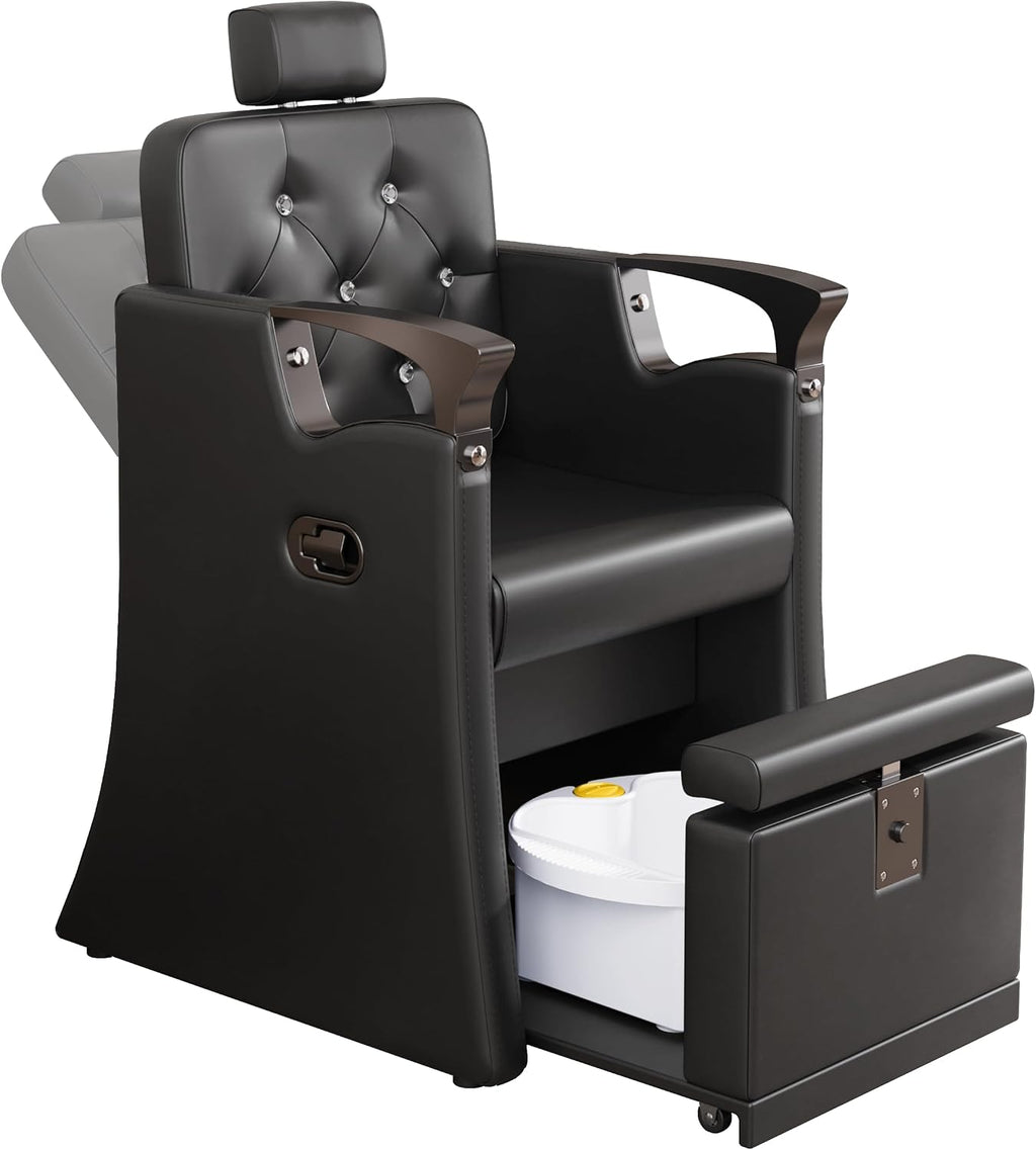 LOUVIXA Pedicure Station for Nail Tech, No Plumbing Pedicure Chair with Massage Pedicure Tub
