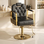 Barber Salon Chair for Hair Sylist, Hydraulic Salon Chairs with Headrest, Height Adjustable Barber Chairs, Reclining Barber Styling Chairs, 360 Degrees Rotation Shampoo Chair for Barbershop(White)