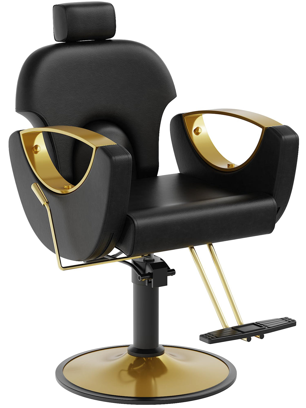 LOUVIXA Barber Chair for Hair Stylist, Height Adjustable Hydraulic Hair Reclining Salon Chair, 360 Degrees Rotation, Multi-Function Shampoo Chair for Salon Barbershop (Grey)