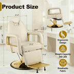 LOUVIXA Barber Chair Heavy Duty (Black)