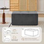 Modular Sectional Sofa, Boneless Couches for Living Room, Corduroy Couch, Big Comfy Couch, Modular Cloud Sofa with Deep Seat (Grey, 2 Pieces-Loveseat)