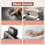 LOUVIXA Pedicure Station for Nail Tech, No Plumbing Pedicure Chair with Massage Pedicure Tub (Gloss Black-Silver)