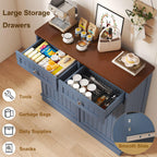 LOUVIXA Tilt Out Trash Can Cabinet Dog Proof with Double Wood Hidden Trash Can Holder, Kitchen Free Standing Recycling Cabinet（Black）