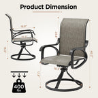LOUVIXA Patio Swivel Chair Set of 8, All-Weather Patio Swivel Rocking Chair, High Back Patio Dining Chairs for Backyard, Porch, Lawn, Garden(8, Navy Blue)