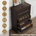 LOUVIXA Farmhouse Dresser 9 Drawer, Bedroom Chest of Drawers, Dressers with 9 Drawers, Wooden Dressers for Bedroom, Living Room, Tv Stand, Entryway(Rustic Yellow)