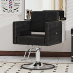 LOUVIXA Barber Salon Chairs for Hair Stylist, Height Adjustable Hydraulic Salon Chair, 360 Degrees Rotation, Multi-Function Shampoo Chair for Home Barbershop, Pink