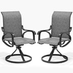 LOUVIXA Patio Swivel Chair Set of 8, All-Weather Patio Swivel Rocking Chair, High Back Patio Dining Chairs for Backyard, Porch, Lawn, Garden(8, Navy Blue)