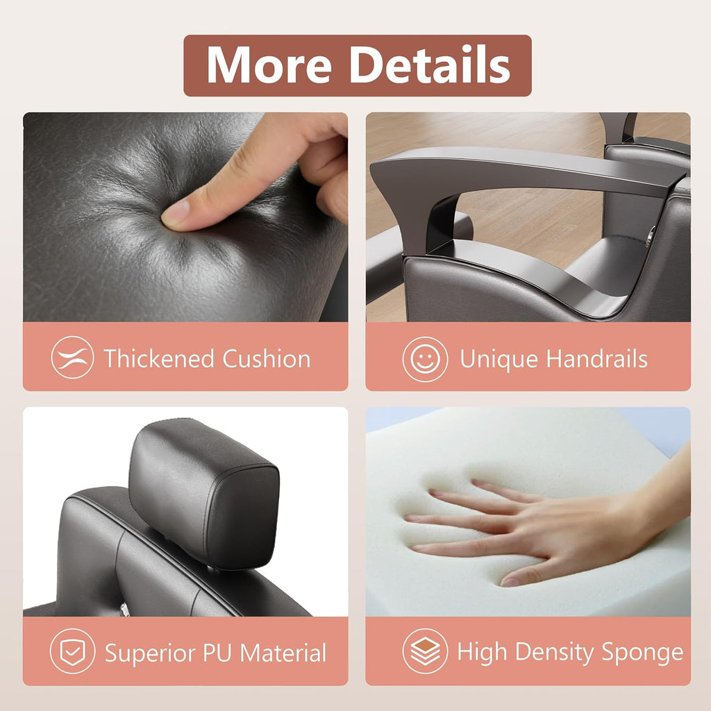 LOUVIXA Pedicure Station for Nail Tech, No Plumbing Pedicure Chair with Massage Pedicure Tub