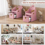 LOUVIXA Pedicure Station for Nail Tech, No Plumbing Pedicure Chair with Massage Pedicure Tub