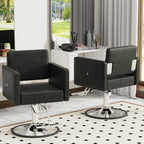 LOUVIXA Barber Salon Chairs for Hair Stylist, Height Adjustable Hydraulic Salon Chair, 360 Degrees Rotation, Multi-Function Shampoo Chair for Home Barbershop, Pink