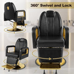 LOUVIXA Barber Chair Heavy Duty (Black)